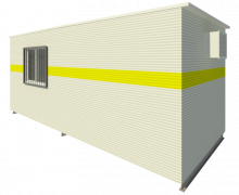 6.0 x 2.4 Portable Office Rear Perspective