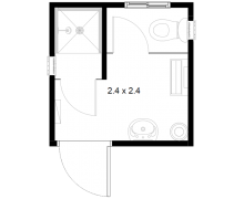 2.4 x 2.4 Ablution Block Floor Plan
