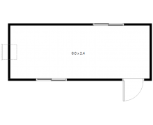 6.0 x 2.4 Multi Purpose Building Floor Plan