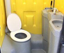 Single Portable Toilet Inside